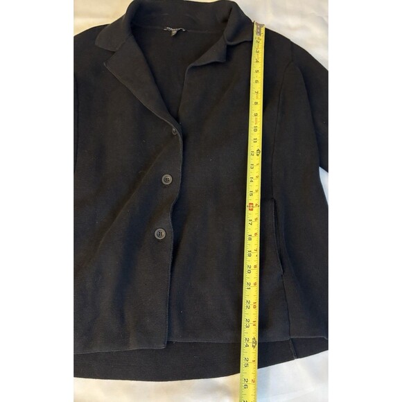 EILEEN FISHER Silk Blend Button Front Cardigan Sweater Women 2X Black Classic - Picture 10 of 10